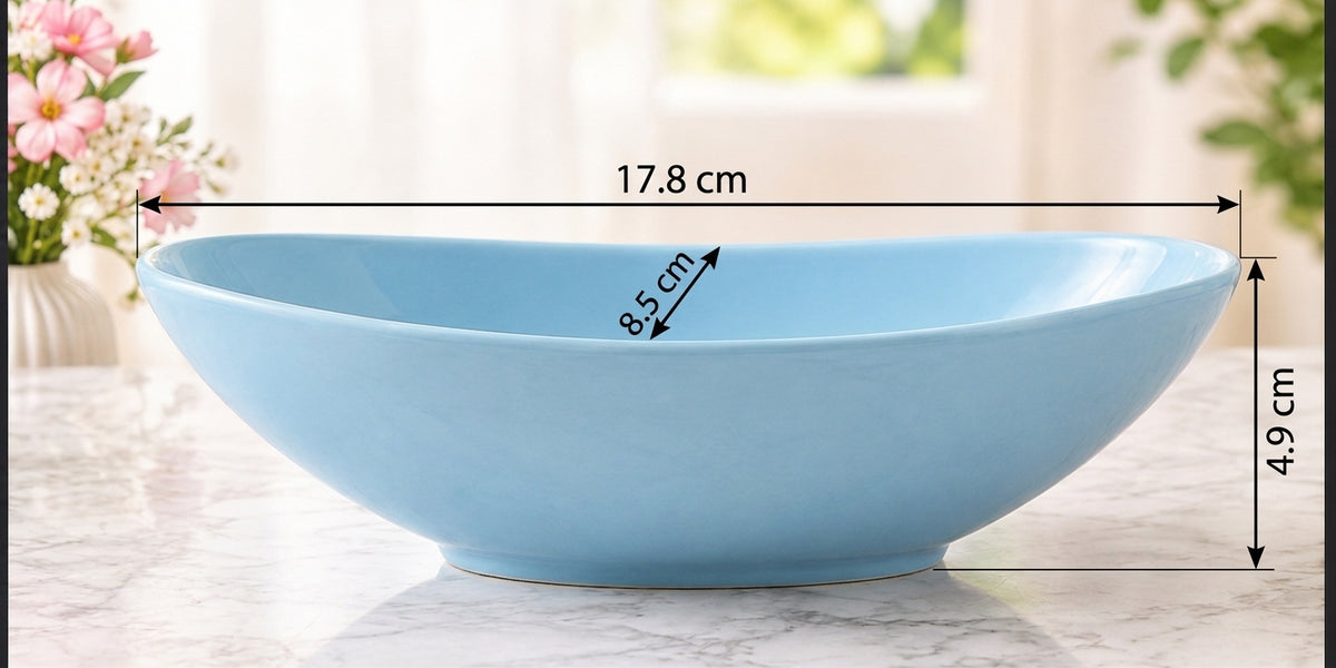 Oval Bowl Shiny Pastel Multicolor