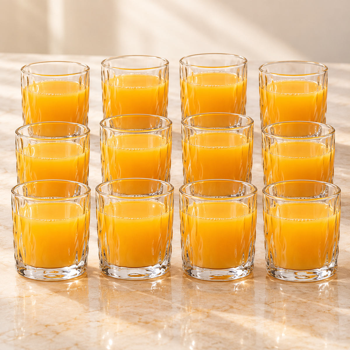 Wavy Glass Tumblers – 290 ml | Set of 6 or 12