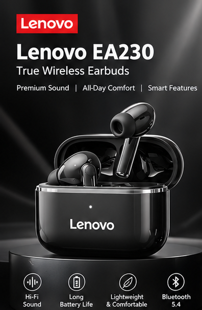 Lenovo True Wireless Earbuds – Bluetooth 5.4