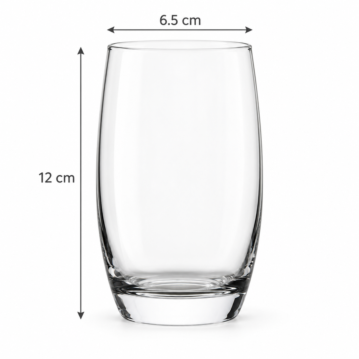 Elegant Clear Glass Tumblers 390 ml – Set of 6 or 12