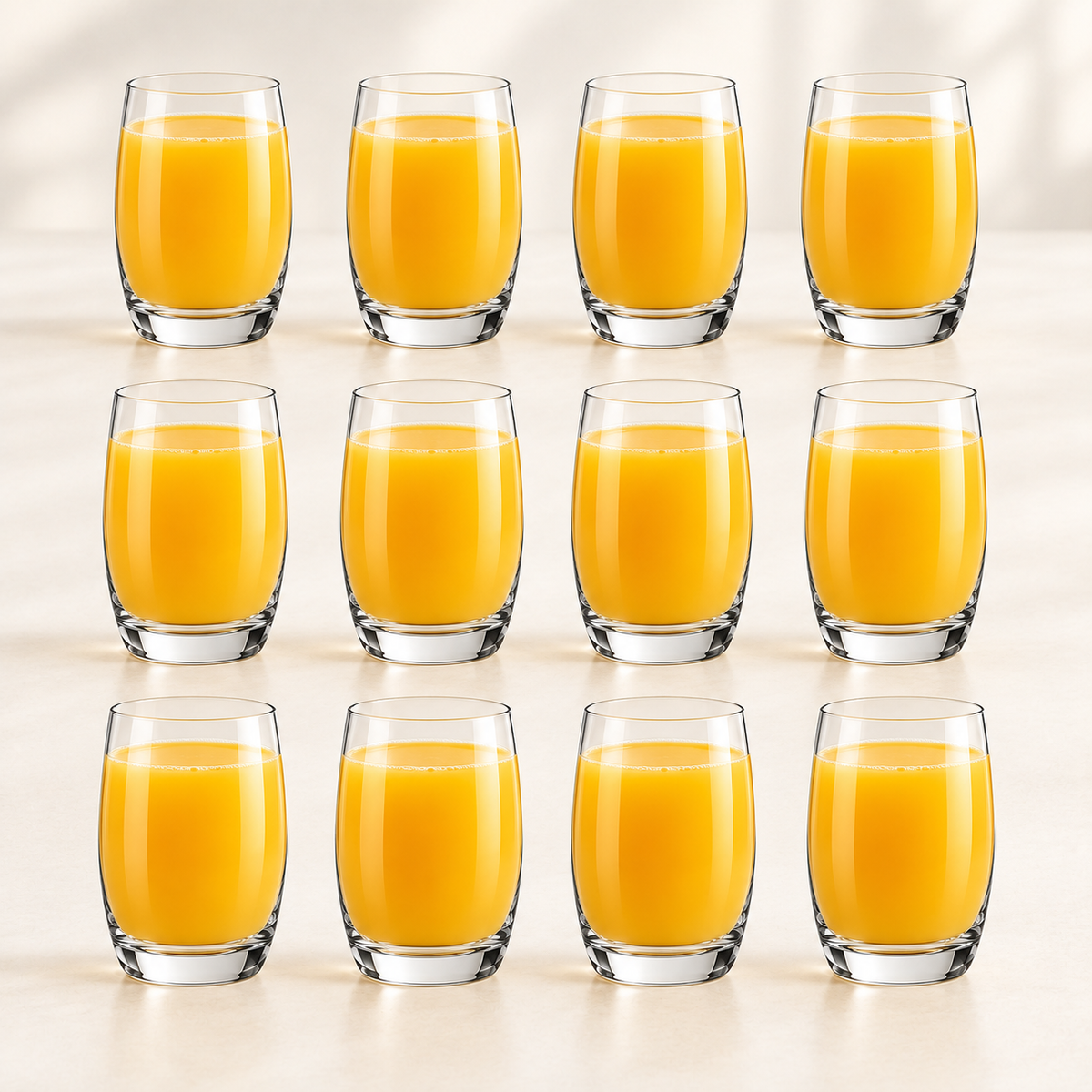 Elegant Clear Glass Tumblers 390 ml – Set of 6 or 12