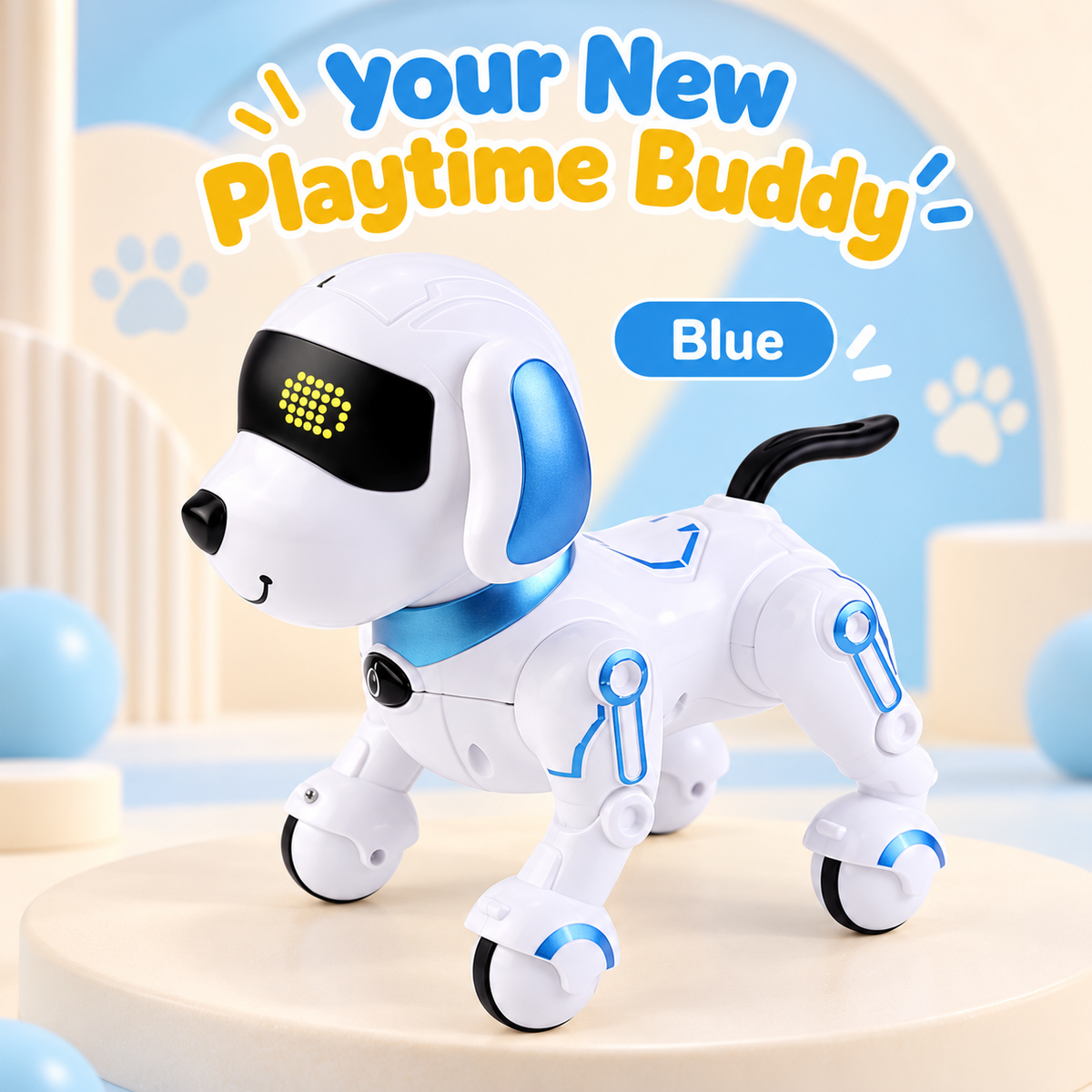 Interactive Remote Control Robot Dog – Rechargeable Puppy Toy in Pink or Blue