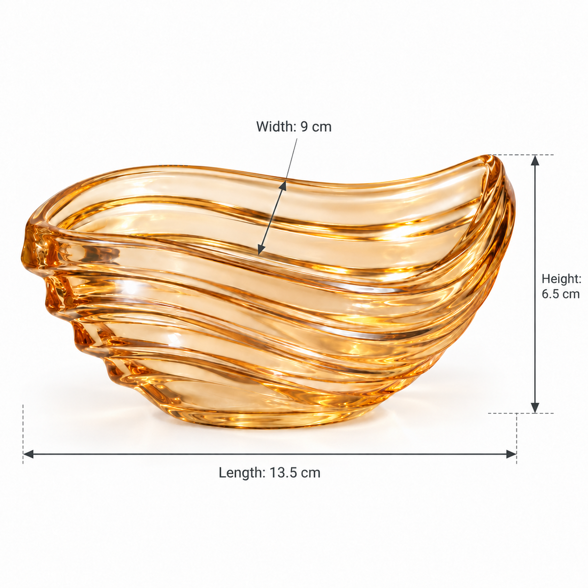 Amber Wave Glass Serving Bowls – Set of 6 or 12