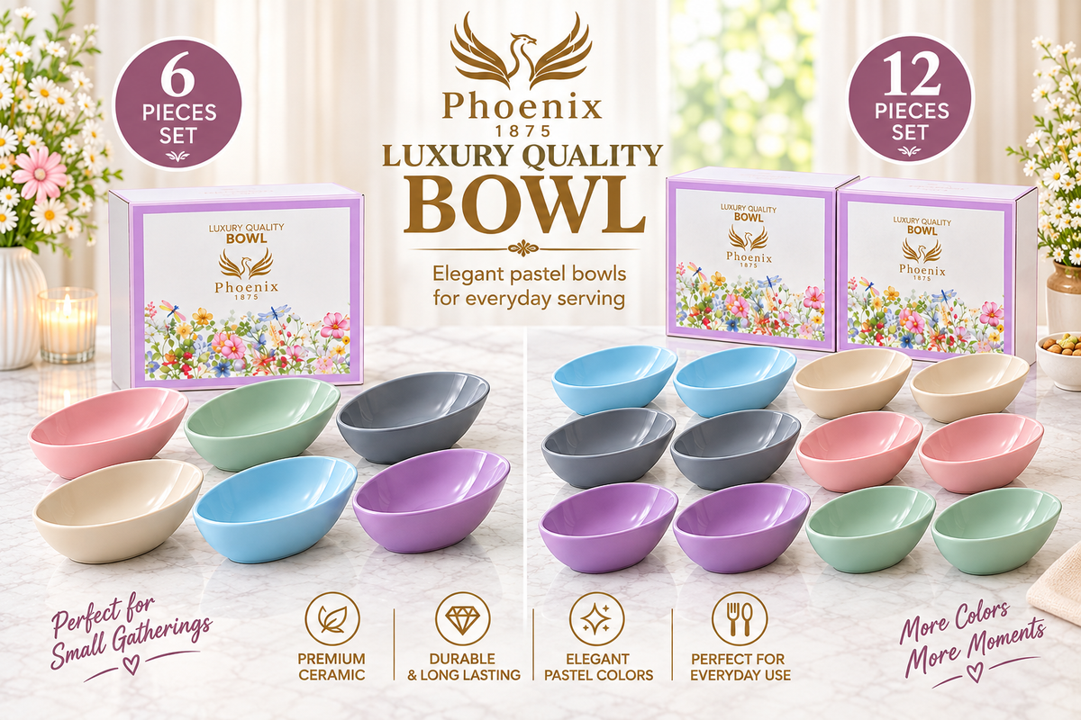 Oval Bowl Shiny Pastel Multicolor