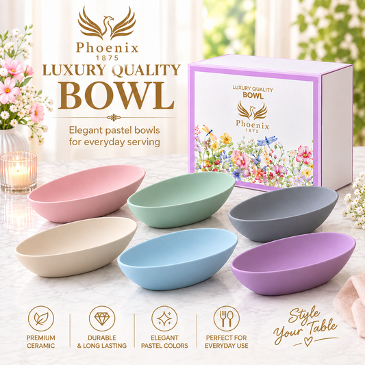 Oval Bowl Matte Pastel Multicolor
