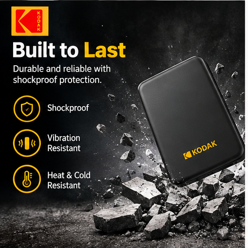 Kodak P150 Portable External Hard Drive 500GB USB 3.2