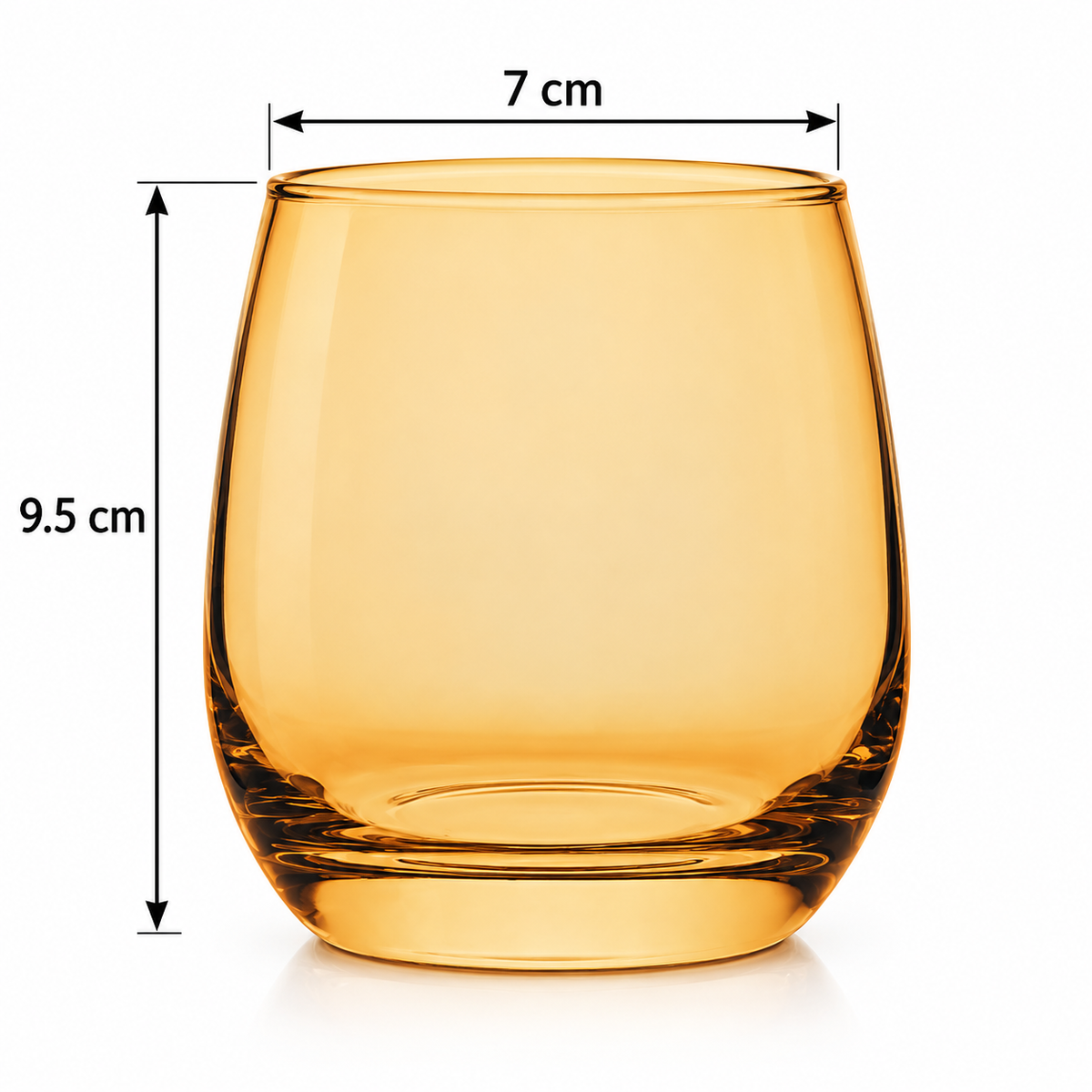 Elegant Amber Glass Tumblers – 350 ml | Set of 6 or 12