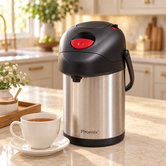 3L Stainless Steel Pump Vacuum Flask with 360° Rotating Base