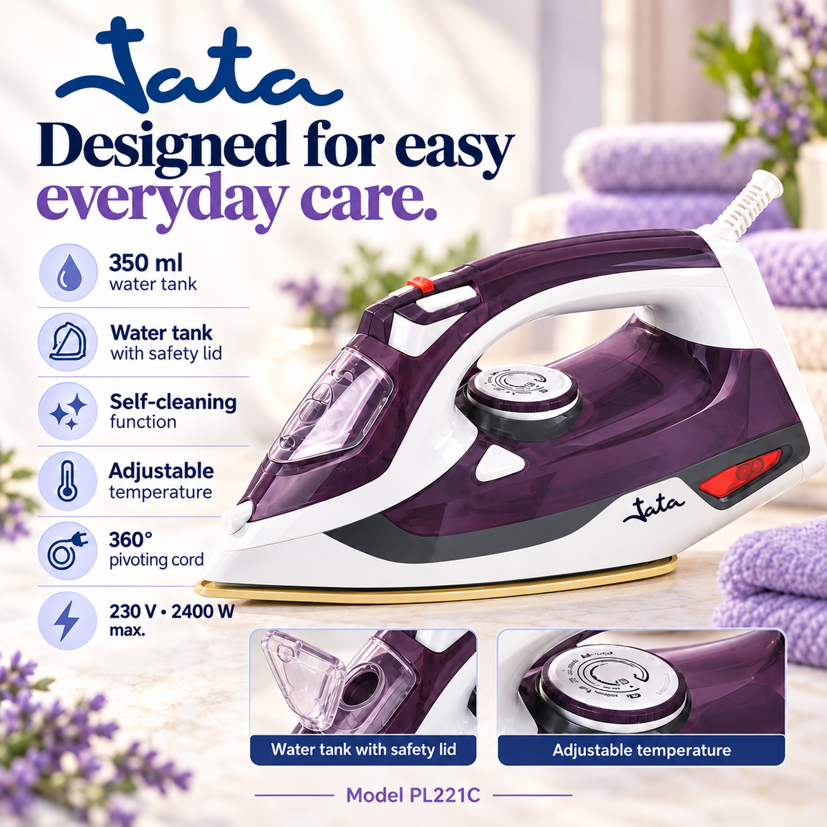 Jata PL221C Ceramic Steam Iron 2400W