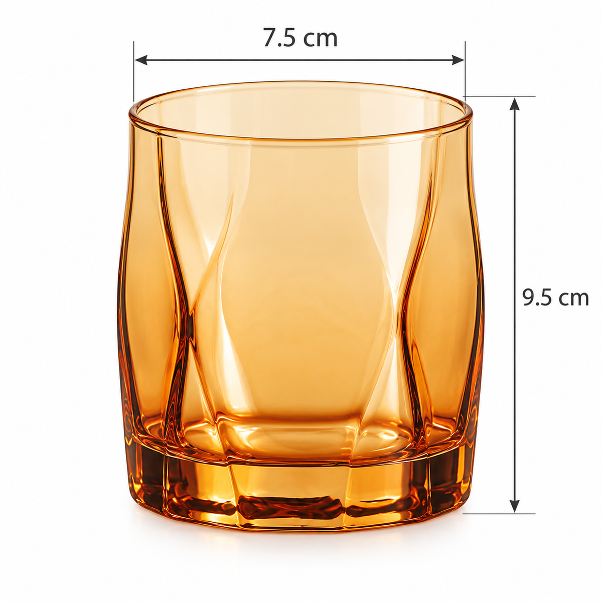 Amber Glass Tumblers – 300 ml | Set of 6 or 12
