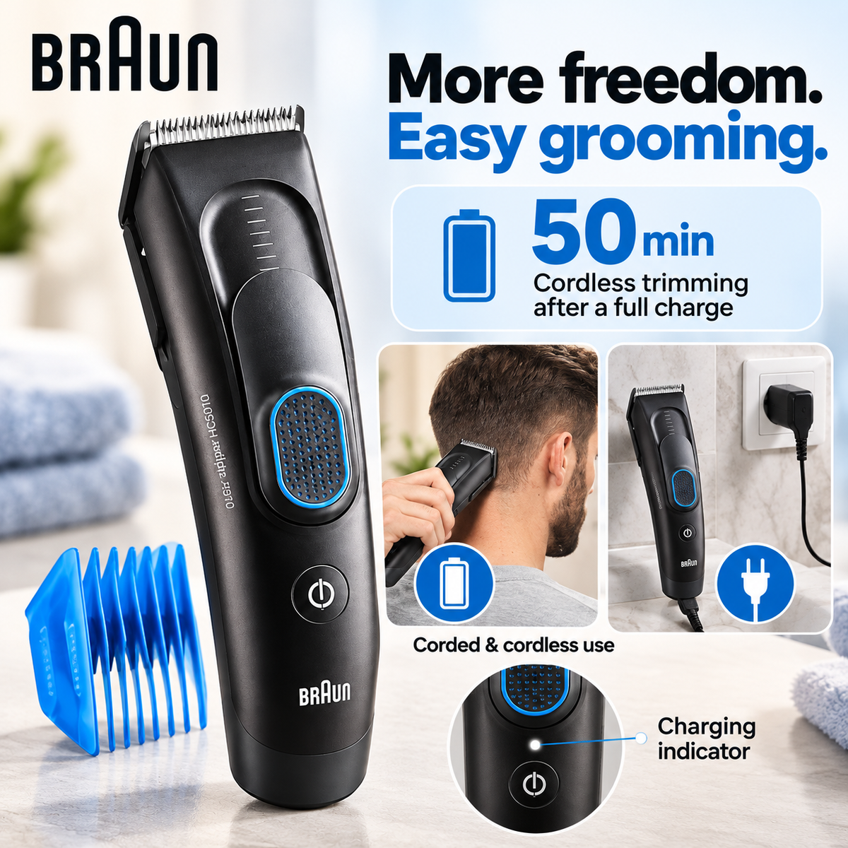 Braun HC5010 Hair Clipper – 9 Length Settings