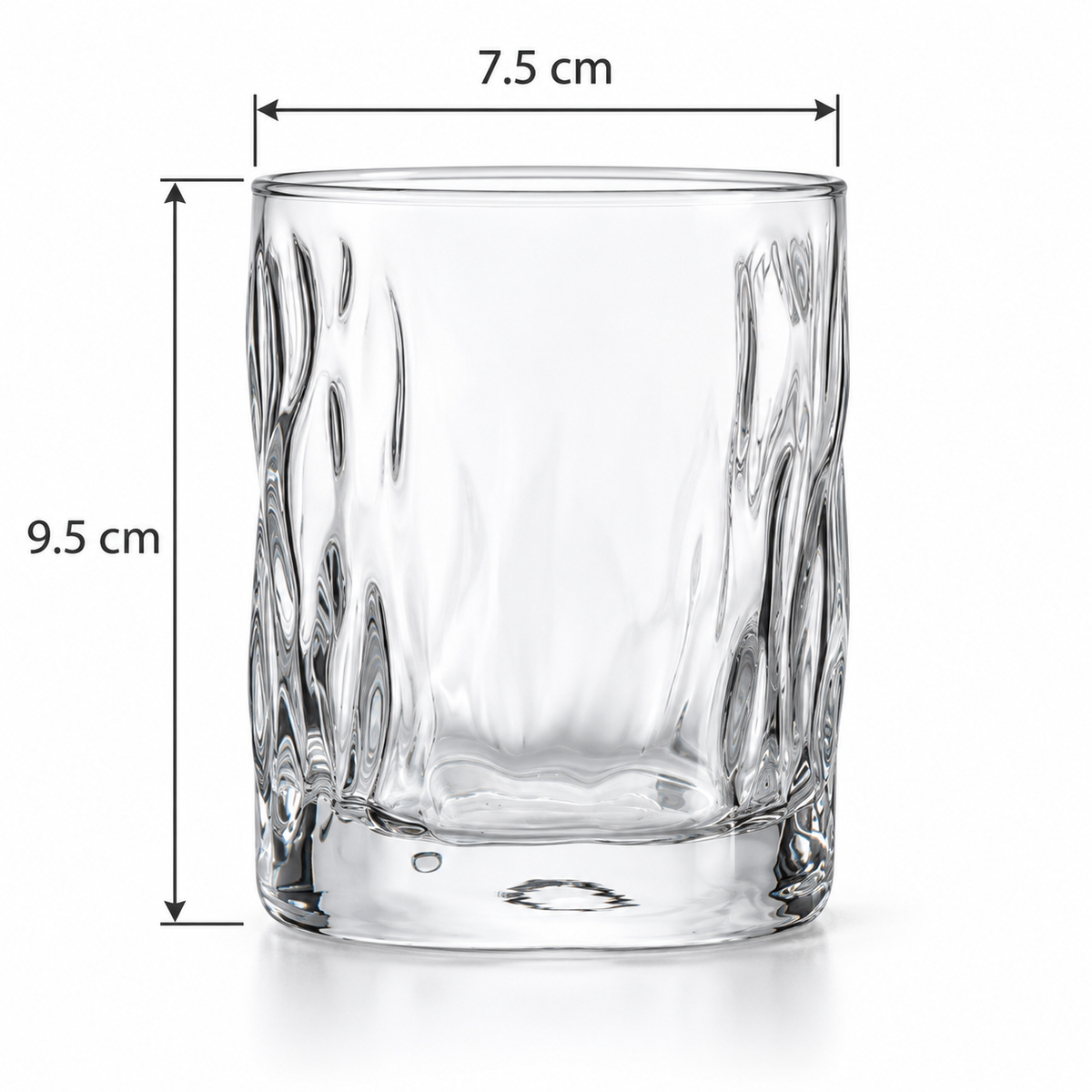 Wavy Glass Tumblers – 290 ml | Set of 6 or 12